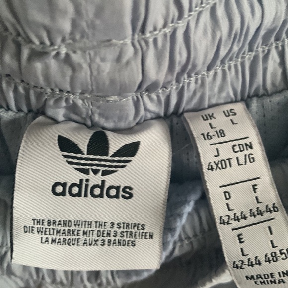 L | Blue Adidas Windbreaker Pants - Picture 3 of 4
